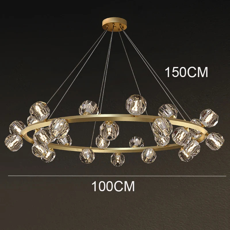 Joranai Ring luxury K9 crystal home Decoration Pendant lights