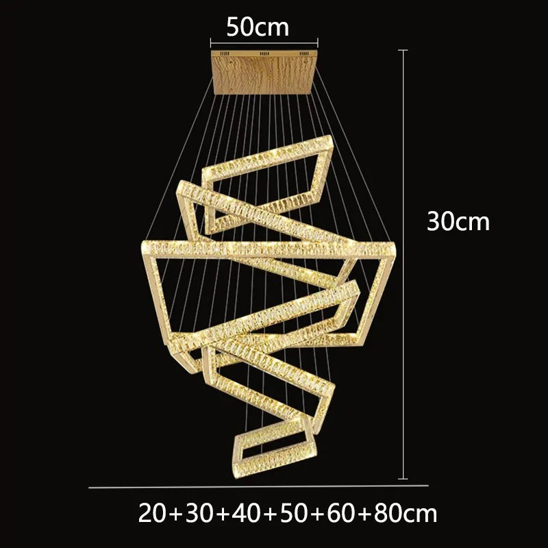 K9 Crystal Square Design Chandelier