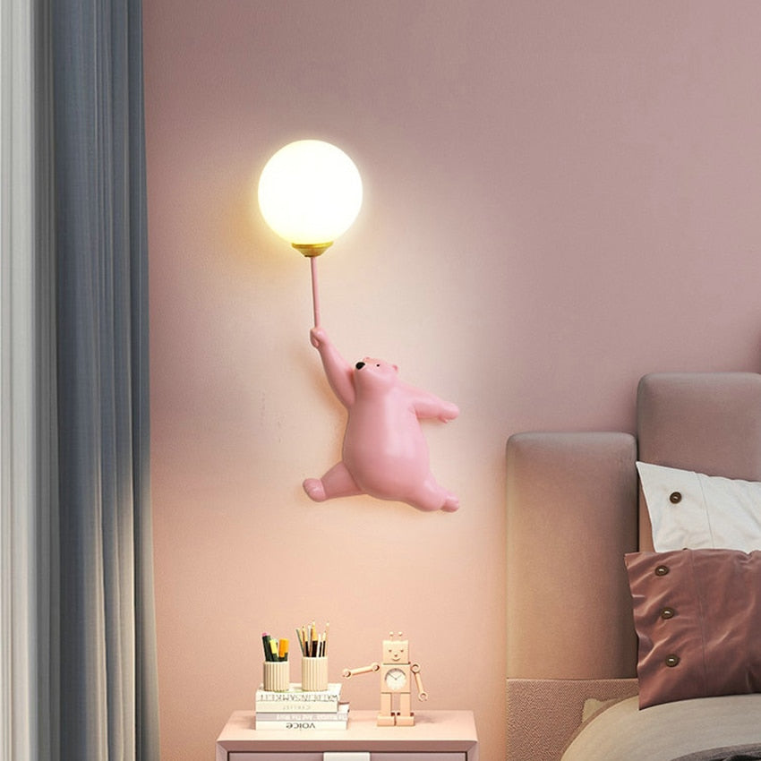 Cartoon Bear Children Moon Lamp