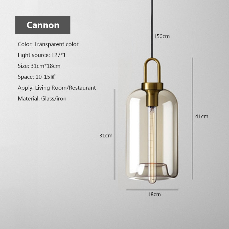 Judge - Nordic Glass Pendant Light Modern loft hanging lustre