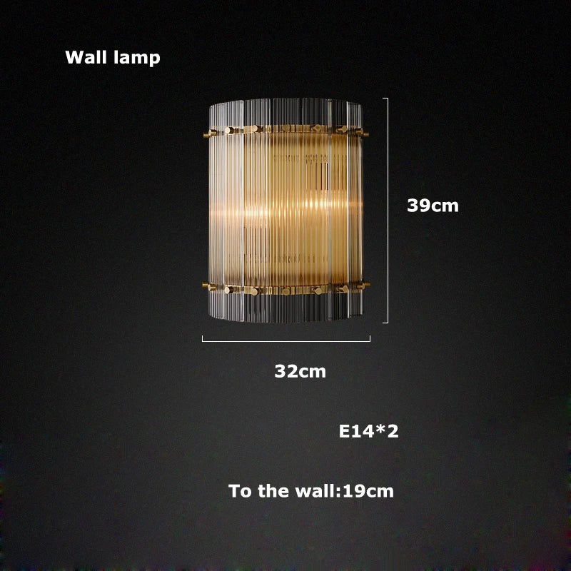 Akolia Rectangular Vintage American LED Dimmable Chandelier Lighting Lustre Suspension