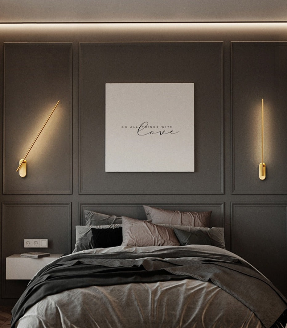 IIS Moment - Modern LED Indoor Wall Lights Copper Long Flush Mount