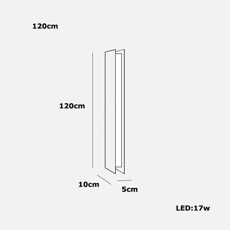 120-200cm Arandela Long Stainless Steel Brass Silver Indoor Wall Lamp