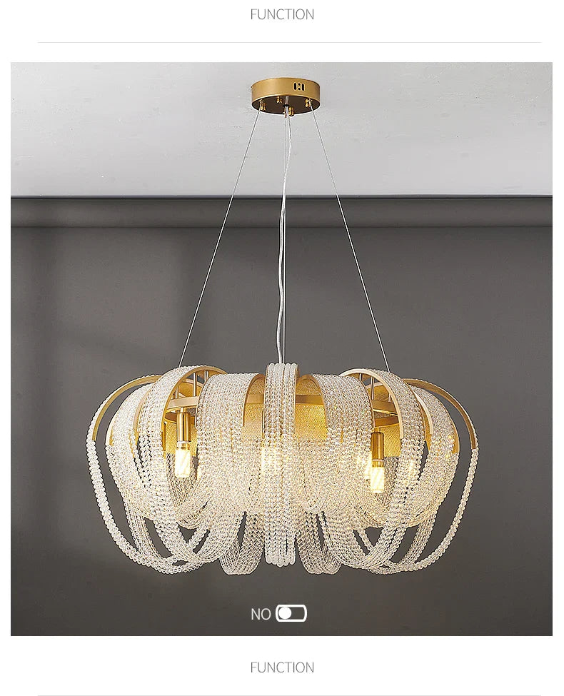 Sonnora Round Crystal Ceiling Chandelier