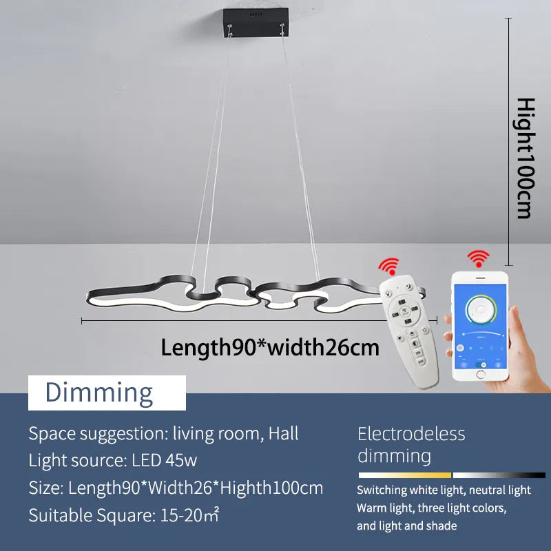 NEO The Curly Smart Home Alexa Google Home Modern LED Pendant Lights