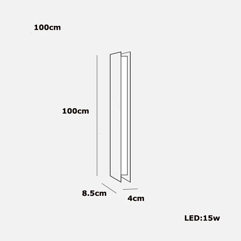 120-200cm Arandela Long Stainless Steel Brass Silver Indoor Wall Lamp