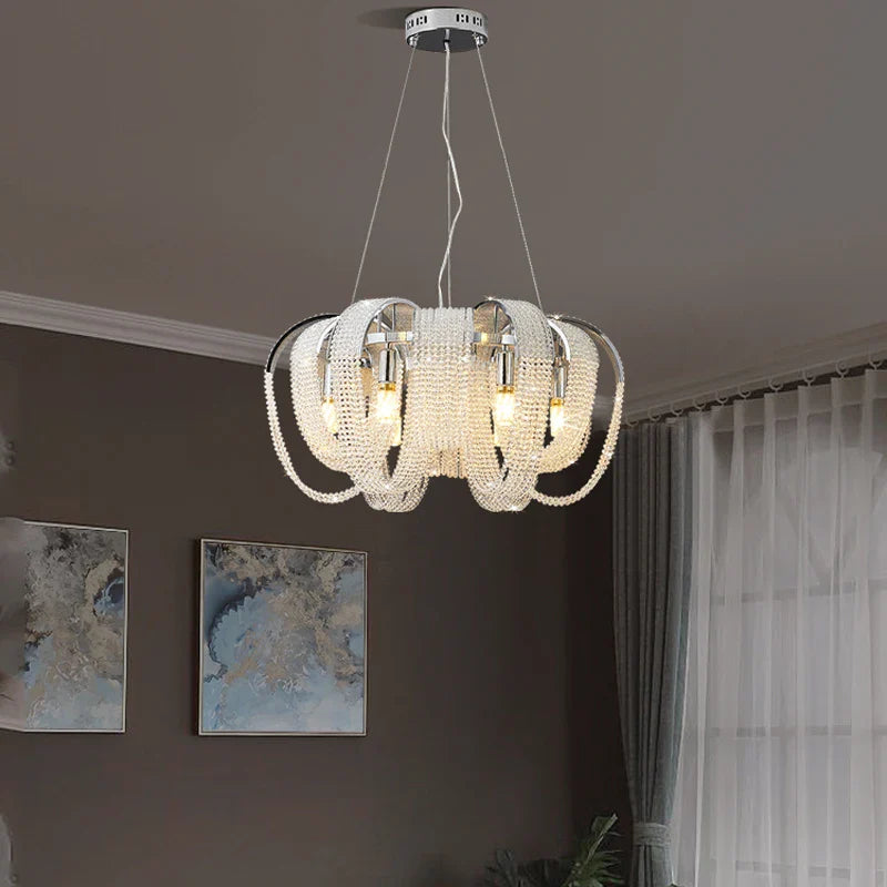 Sonnora Round Crystal Ceiling Chandelier