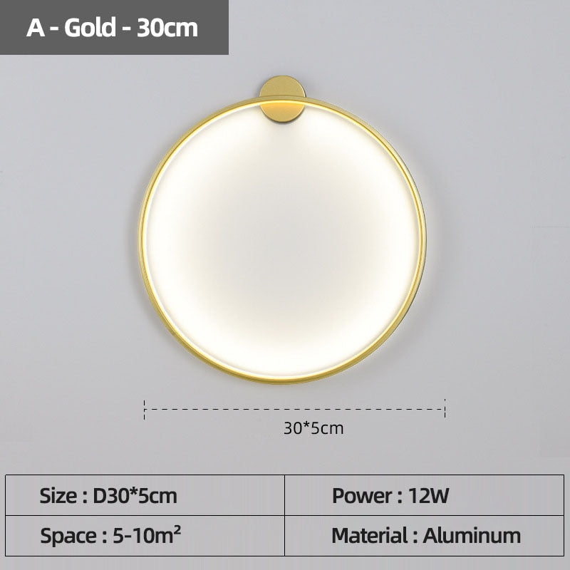 LON Rounded - Circle Background Decoration USB Wall Lamps