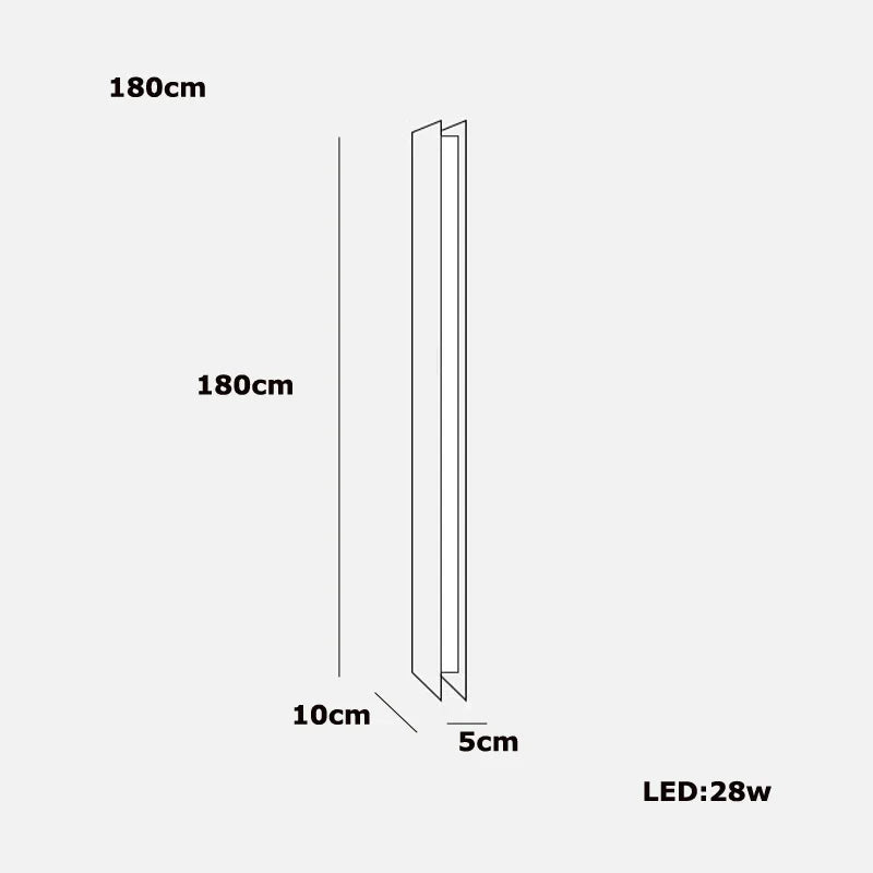 120-200cm Arandela Long Stainless Steel Brass Silver Indoor Wall Lamp