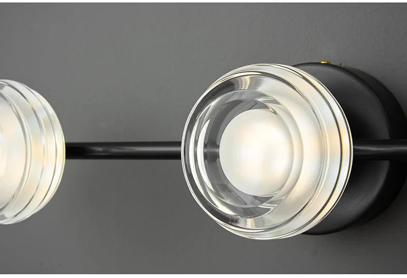 IIS Lonne Modern Minimalist Copper Eye Protection Bedroom Black Wall Lamp