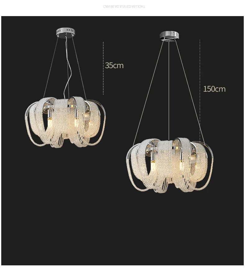 Sonnora Round Crystal Ceiling Chandelier