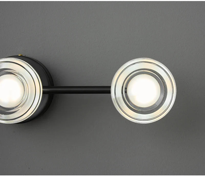 IIS Lonne Modern Minimalist Copper Eye Protection Bedroom Black Wall Lamp