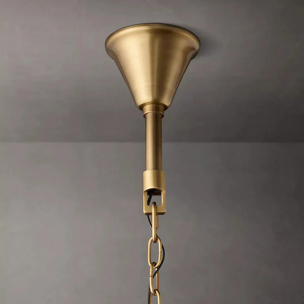 Akolia Rectangular Vintage American LED Dimmable Chandelier Lighting Lustre Suspension