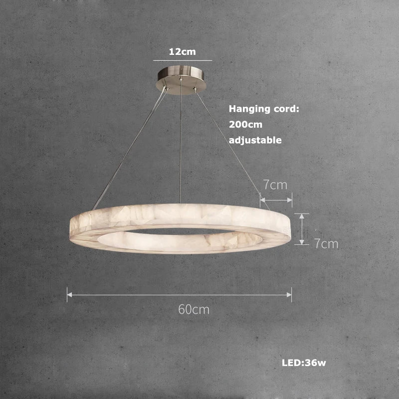 Kolia Marble Series Chrome Gold Dimmable LED Hanging Chandelier Lamps