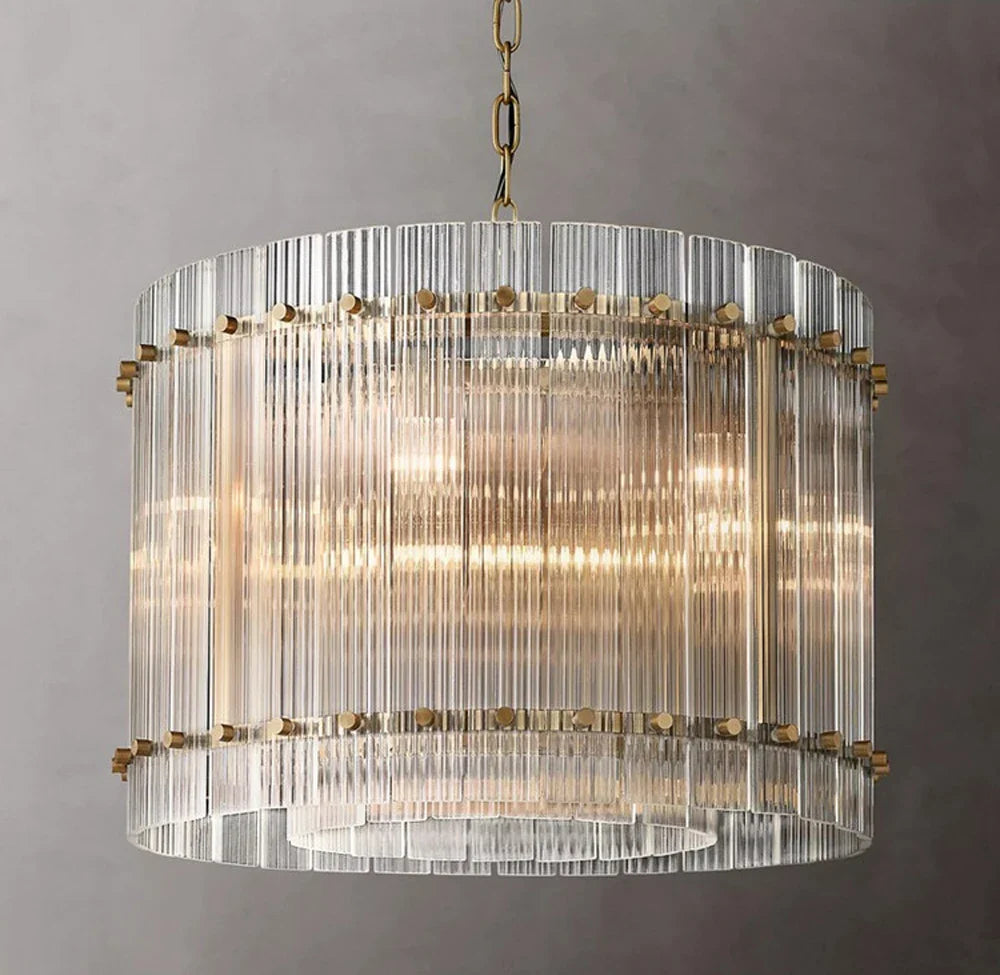 Akolia Rectangular Vintage American LED Dimmable Chandelier Lighting Lustre Suspension