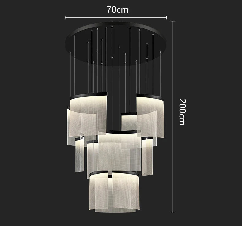 Karak Nordic home decor stair lamp hanging light chandelier