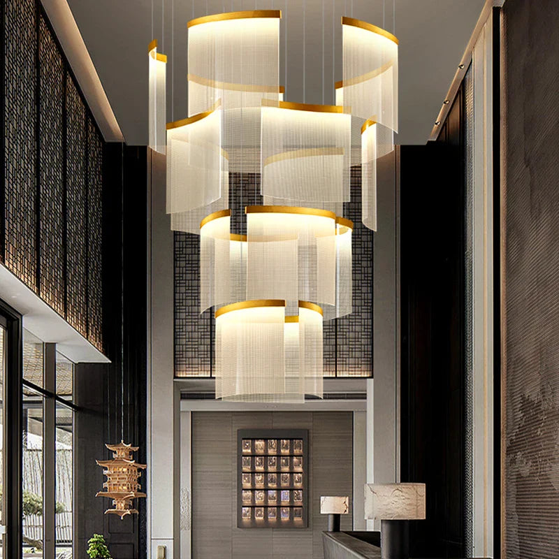 Karak Nordic home decor stair lamp hanging light chandelier