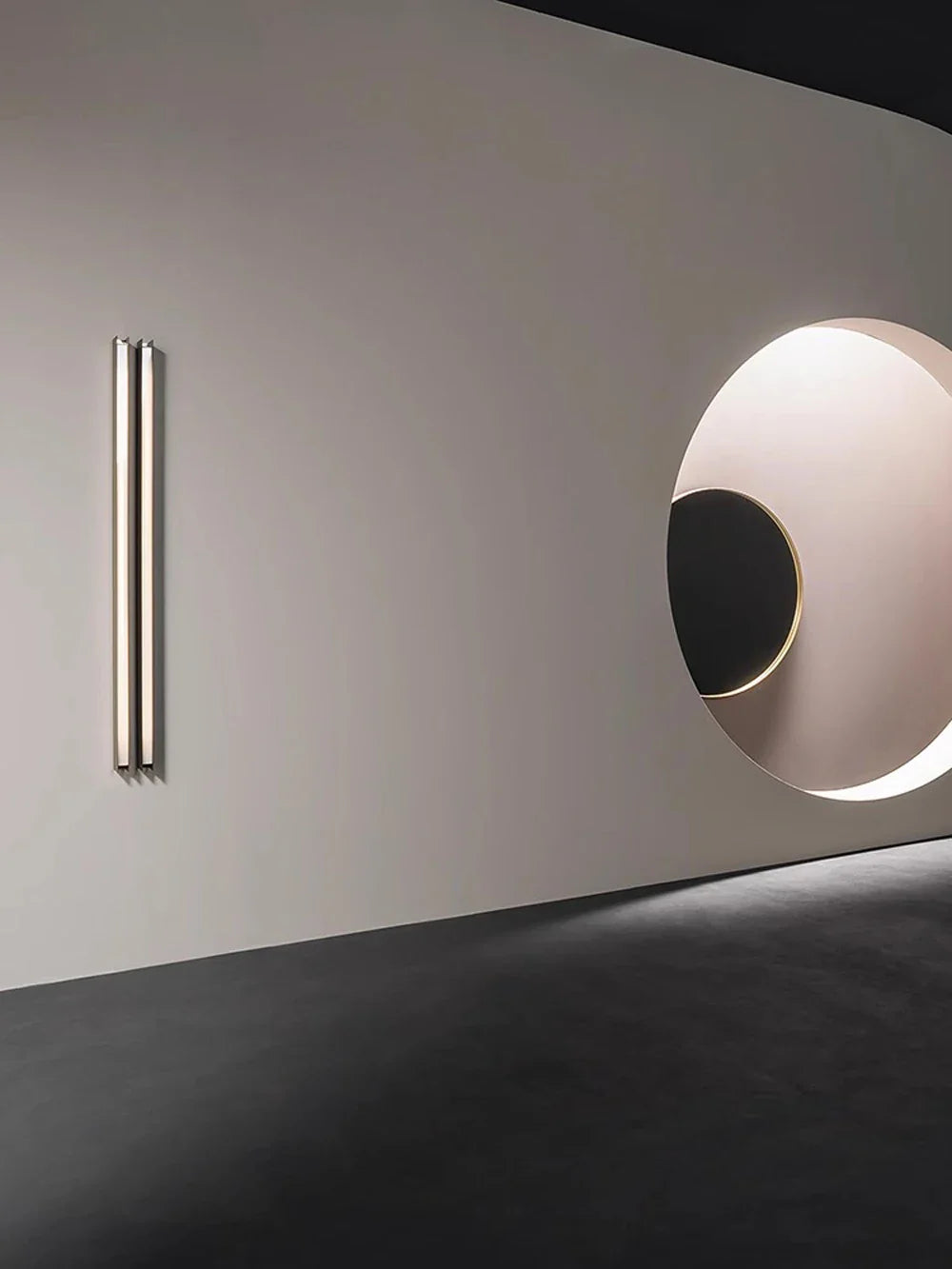 120-200cm Arandela Long Stainless Steel Brass Silver Indoor Wall Lamp