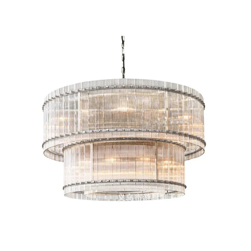 Akolia Rectangular Vintage American LED Dimmable Chandelier Lighting Lustre Suspension