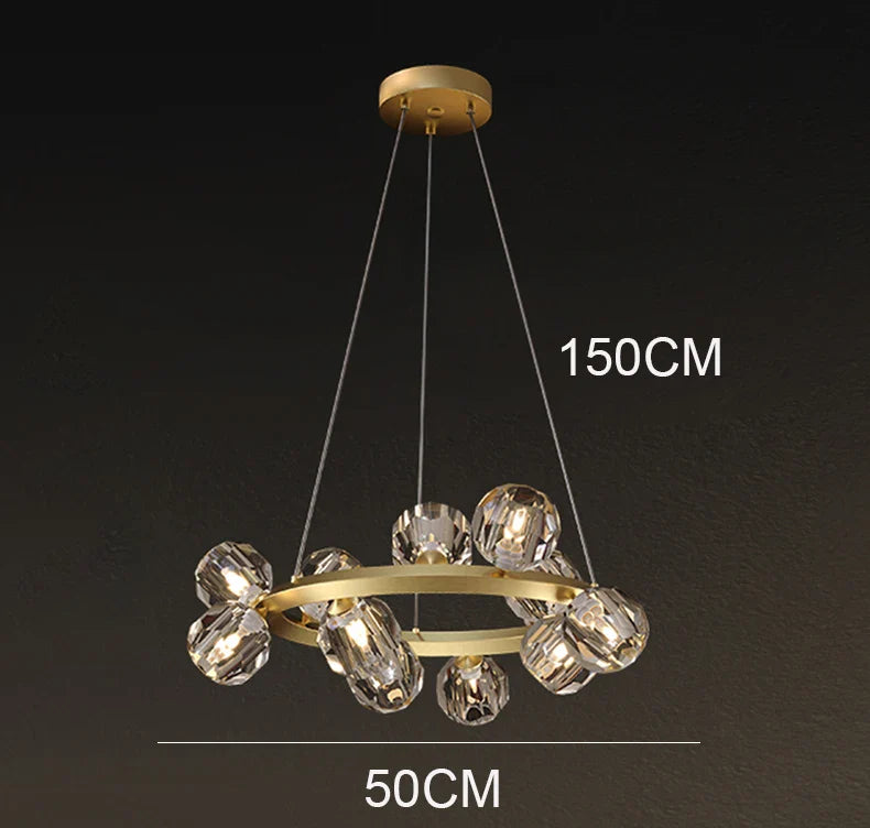 Joranai Ring luxury K9 crystal home Decoration Pendant lights