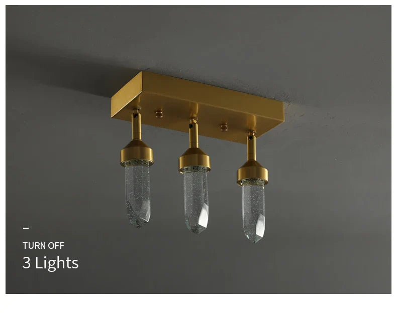 Ceiling / Wall Modern Gold Copper Indoor LED Decorative Crystal Aisle Light Corridor
