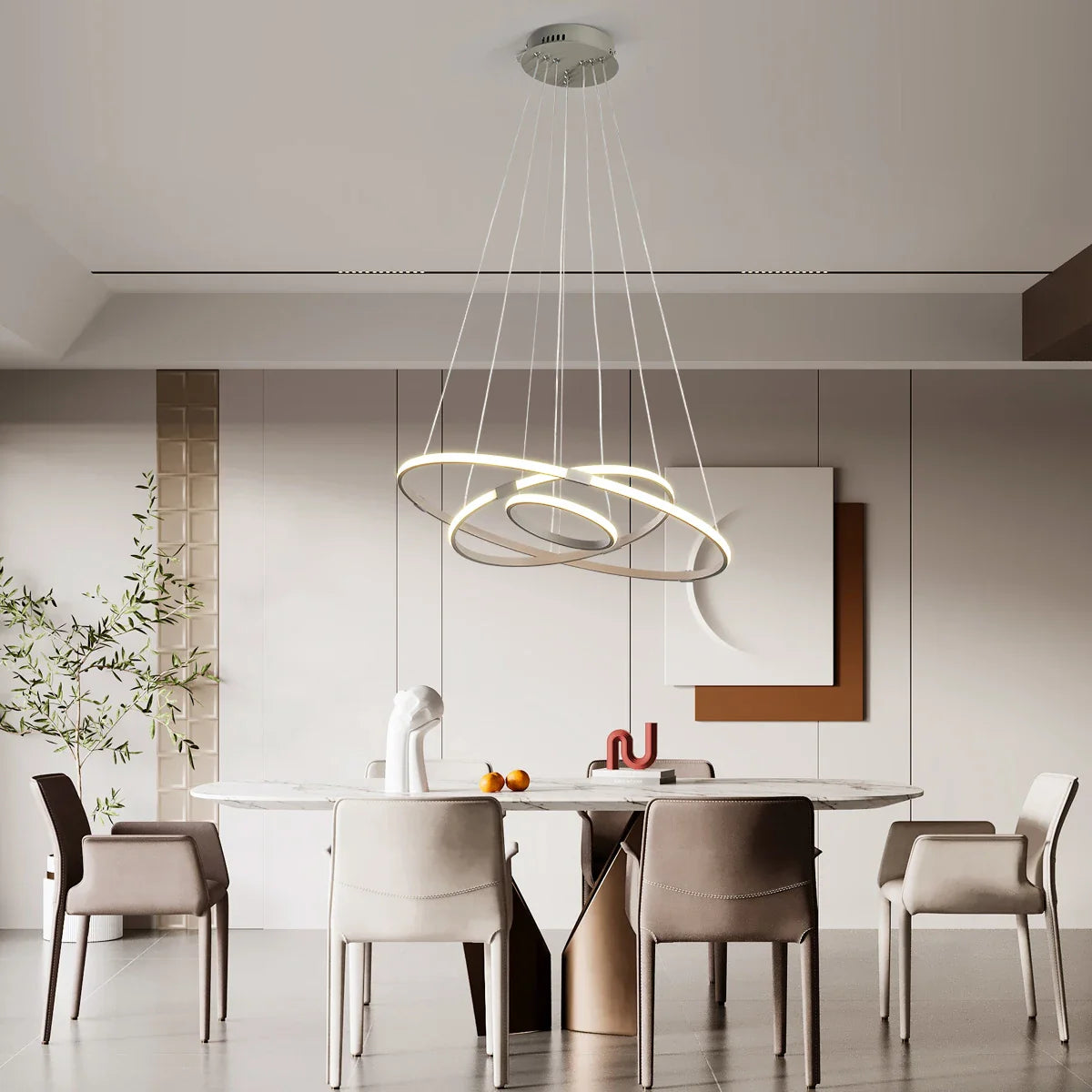 NEO Zessoz Modern Led Chandelier Light Balck/Grey/Golden Color Lamp