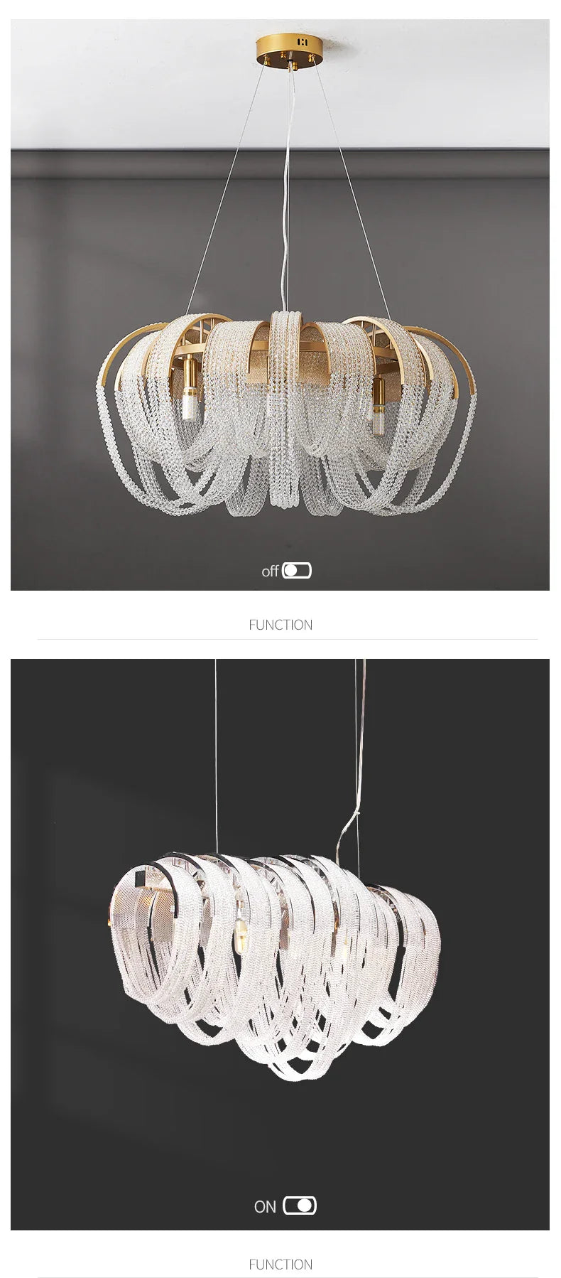 Sonnora Round Crystal Ceiling Chandelier