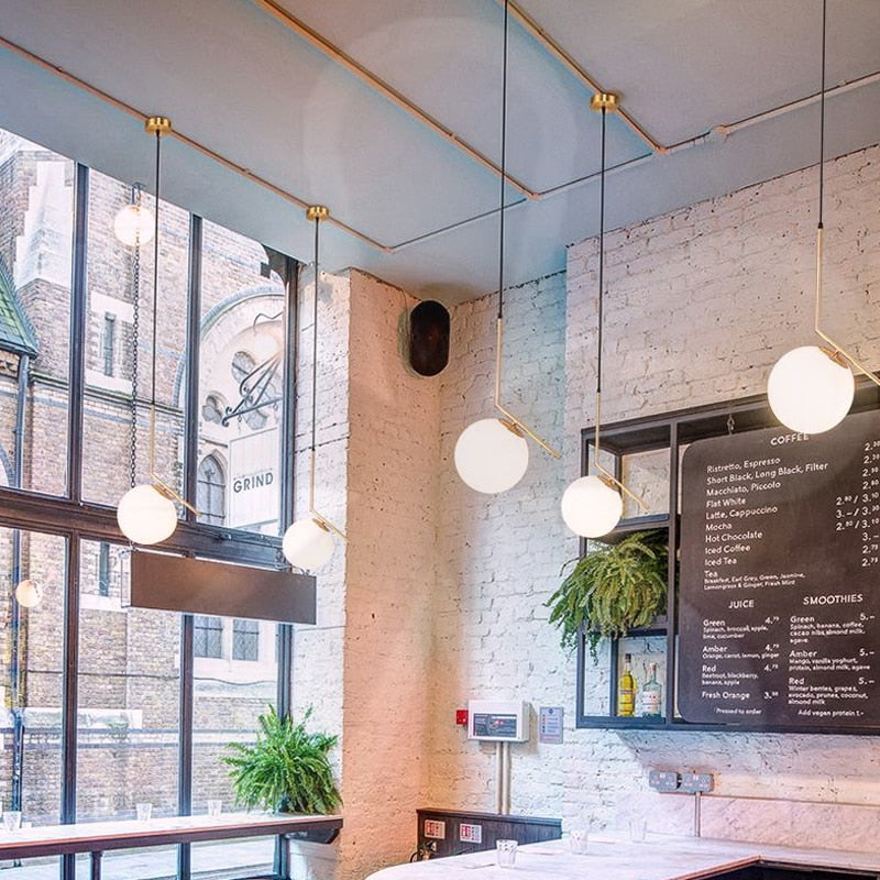 Bhuri - Modern LED glass ball pendant light