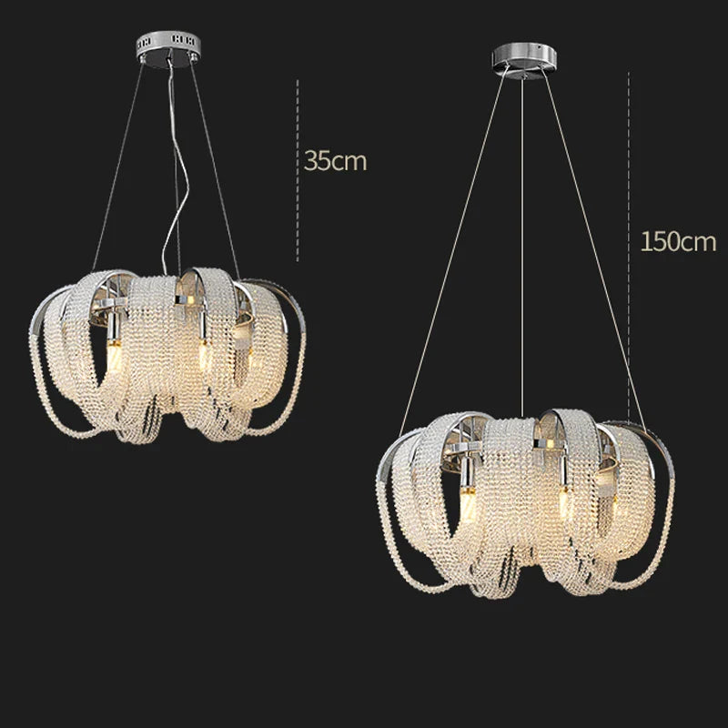 Sonnora Round Crystal Ceiling Chandelier