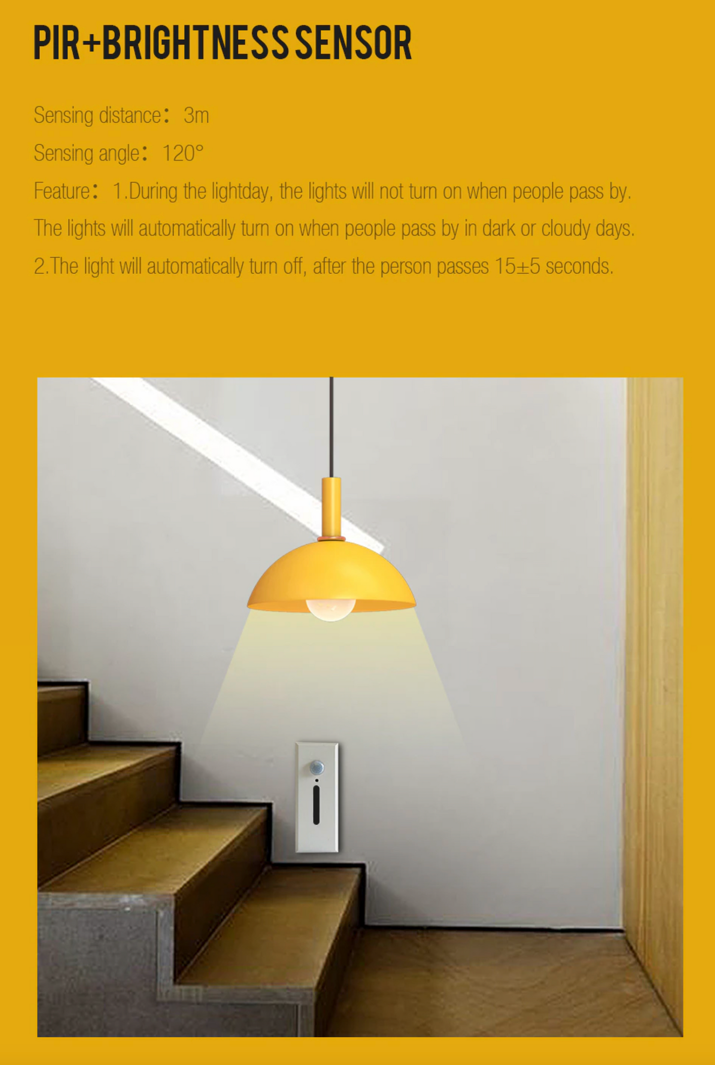 EB Take - Recessed Sensor Light Motion Indoor Wall Sconce