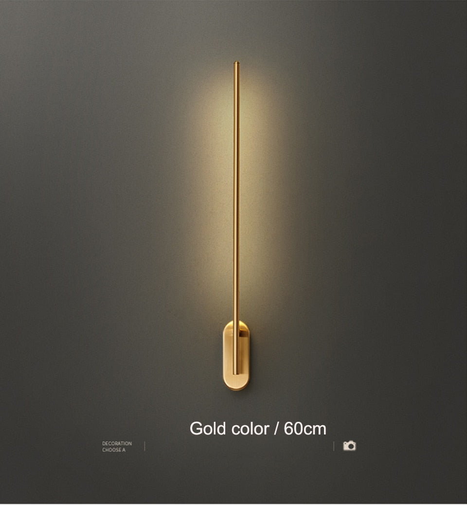 IIS Moment - Modern LED Indoor Wall Lights Copper Long Flush Mount
