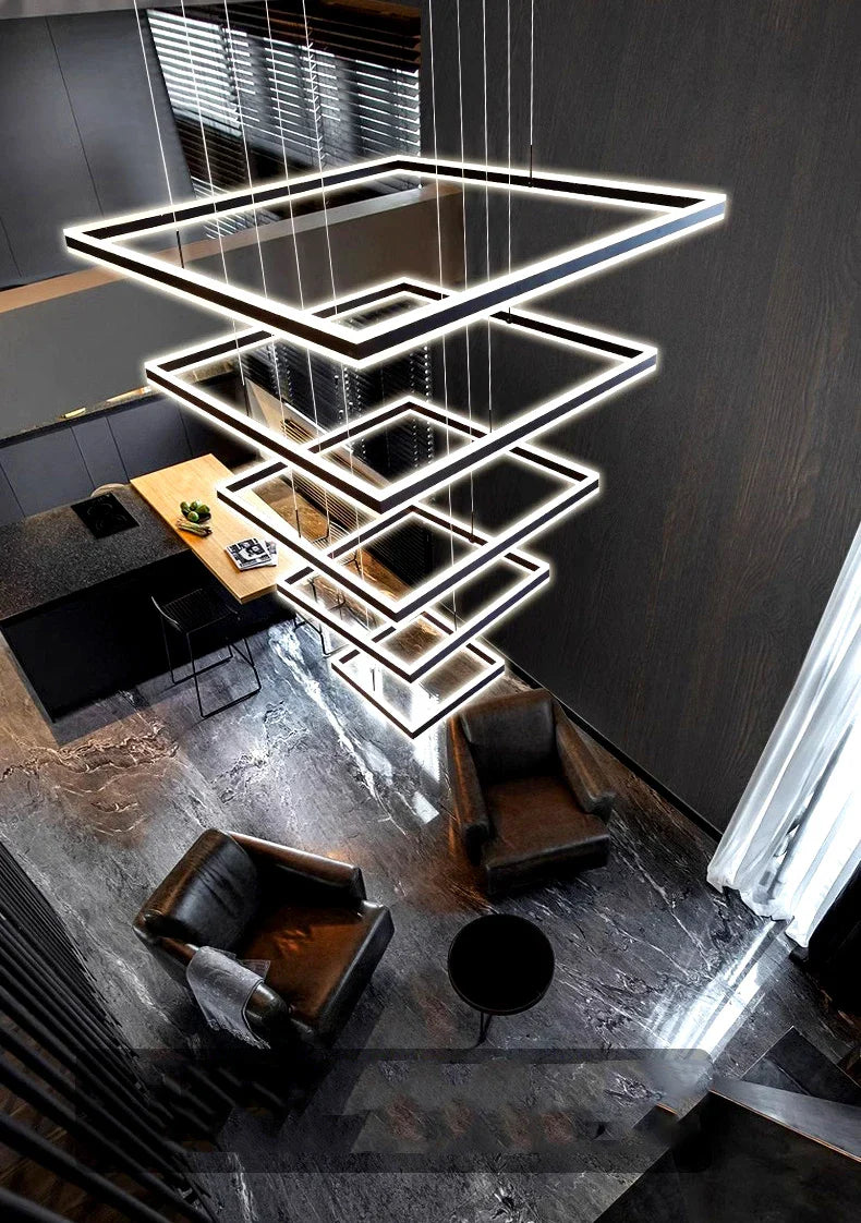 Square design Home living room decoration vintage Pendant Chandelier