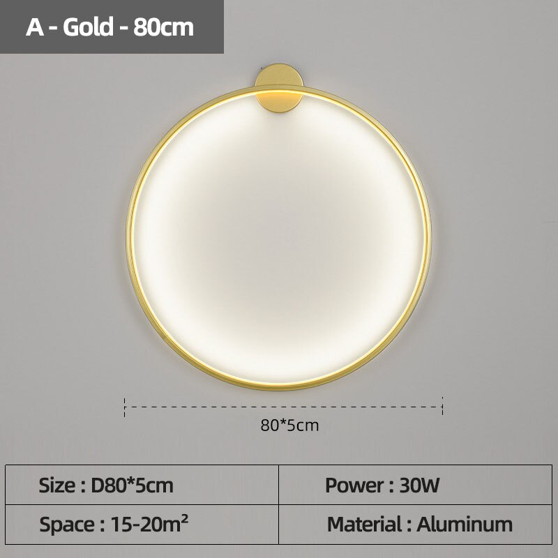 LON Rounded - Circle Background Decoration USB Wall Lamps