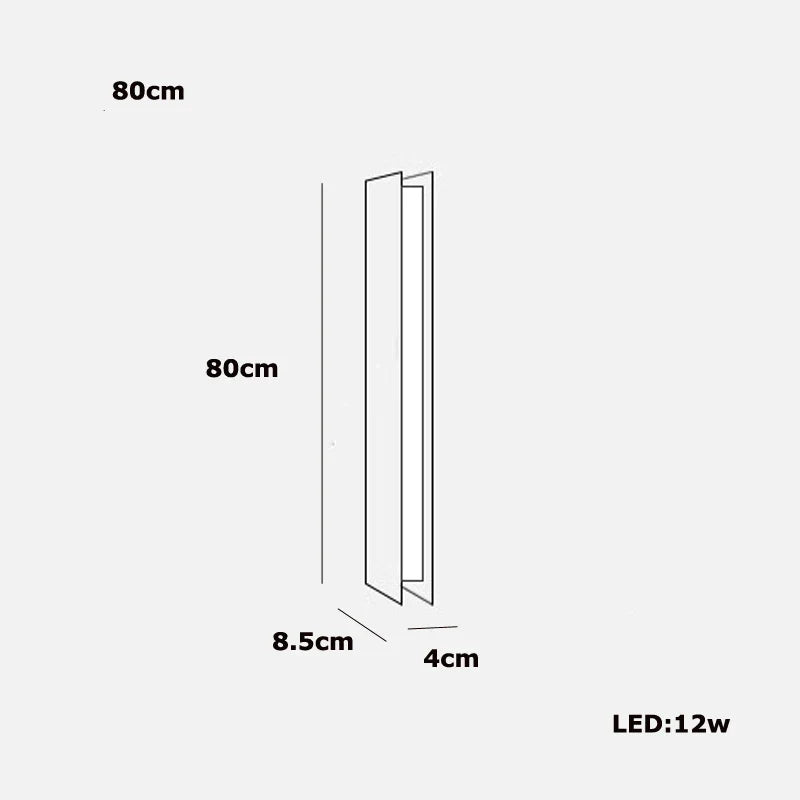 120-200cm Arandela Long Stainless Steel Brass Silver Indoor Wall Lamp