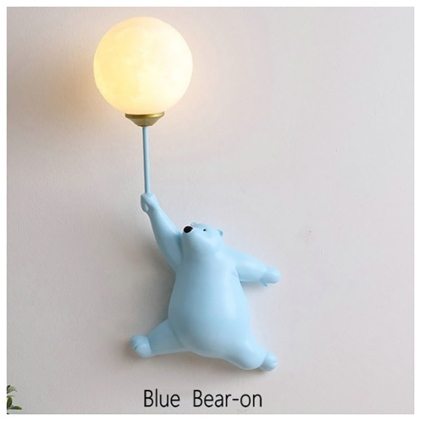 Cartoon Bear Children Moon Lamp