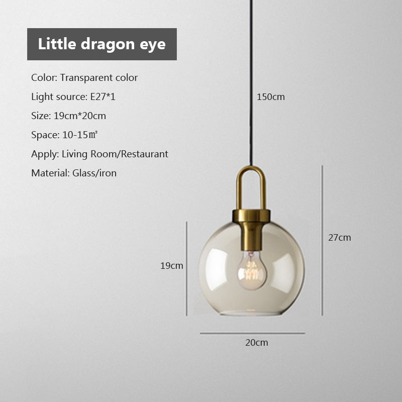 Judge - Nordic Glass Pendant Light Modern loft hanging lustre