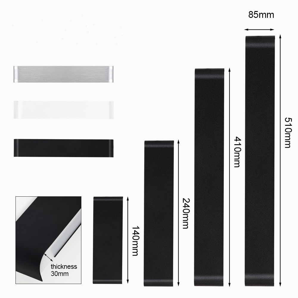 Blu Deke - LED Wall Sconce Light Decor Brushed Aluminum