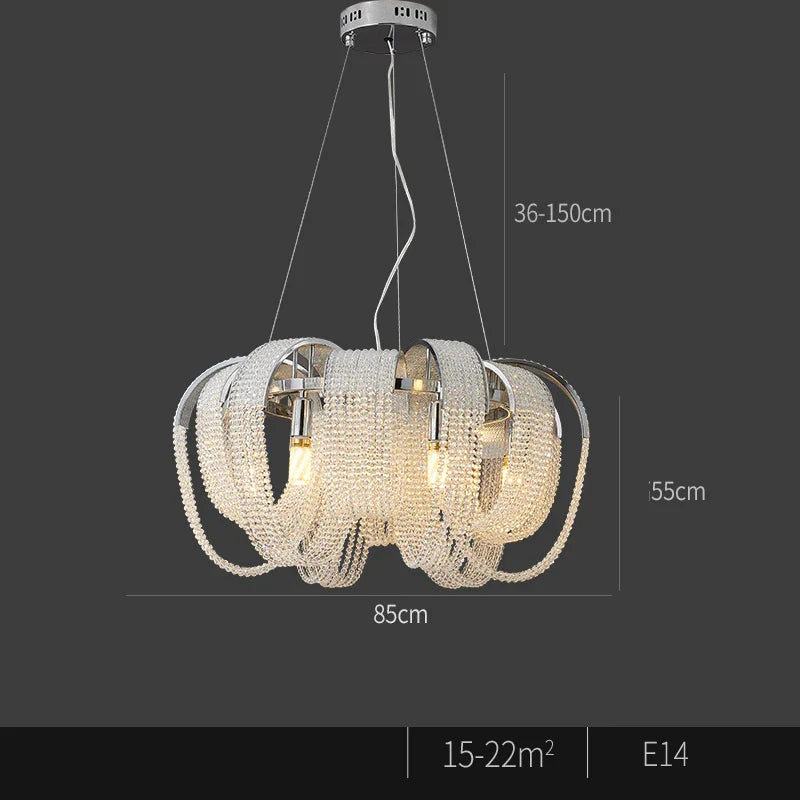 Sonnora Round Crystal Ceiling Chandelier