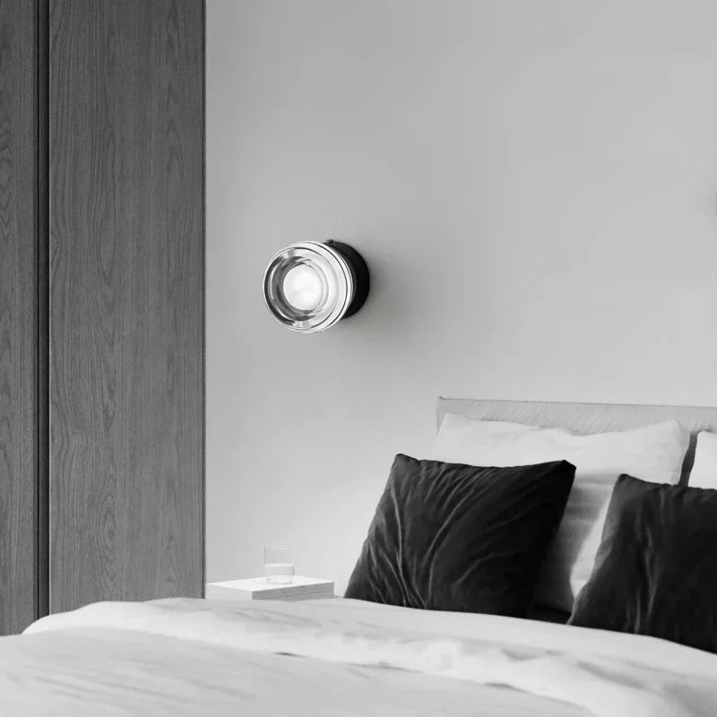 IIS Lonne Modern Minimalist Copper Eye Protection Bedroom Black Wall Lamp