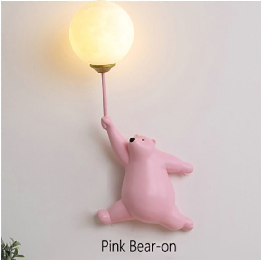 Cartoon Bear Children Moon Lamp
