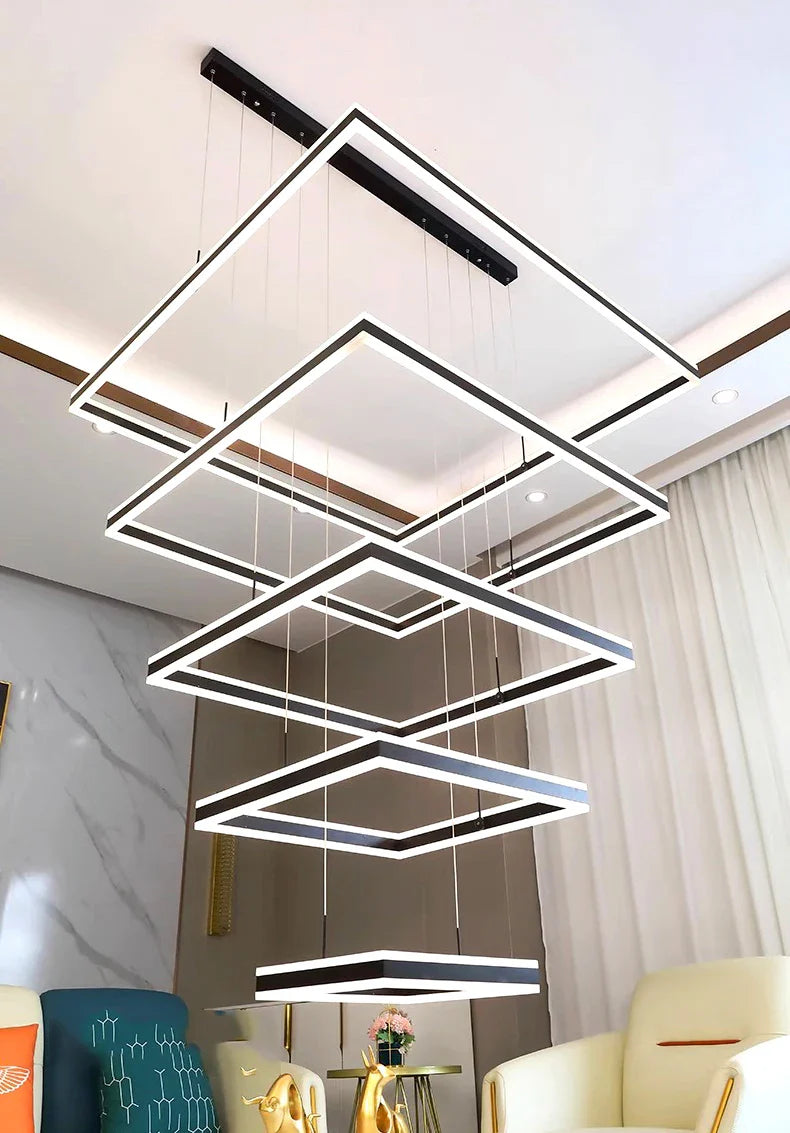Square design Home living room decoration vintage Pendant Chandelier