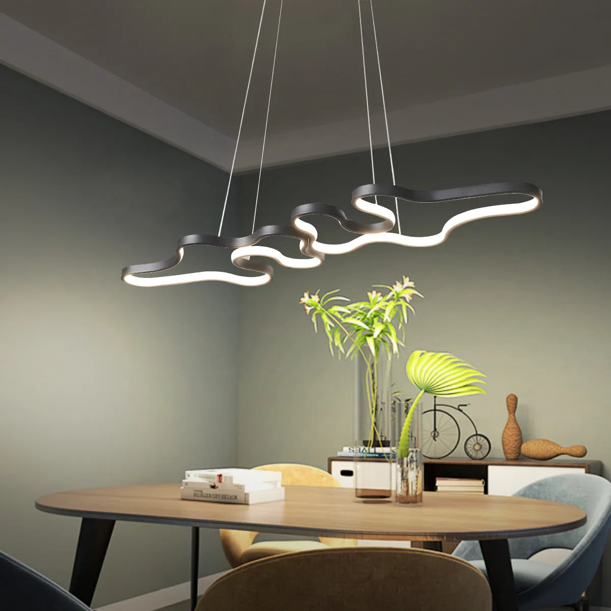 NEO The Curly Smart Home Alexa Google Home Modern LED Pendant Lights