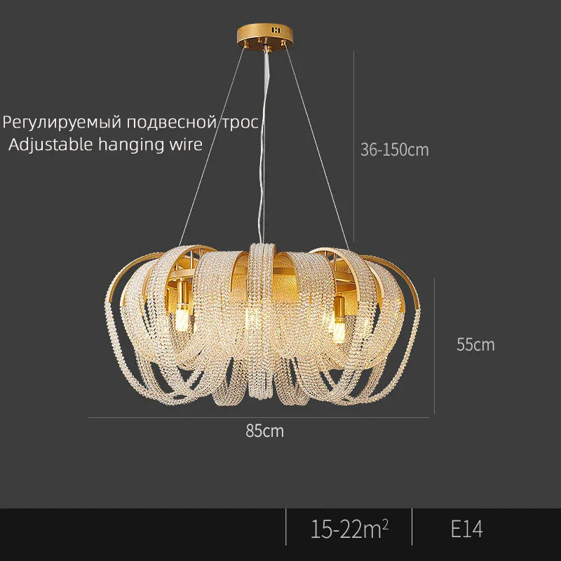 Sonnora Round Crystal Ceiling Chandelier