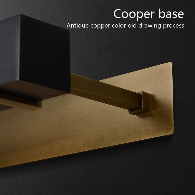 All Copper Mirror Headlights High-End Minimalist Retro Bathroom Lighting Fixtures