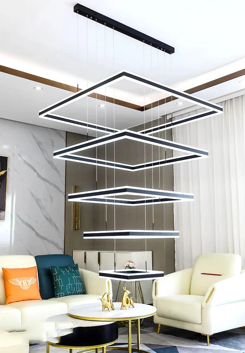 Square design Home living room decoration vintage Pendant Chandelier