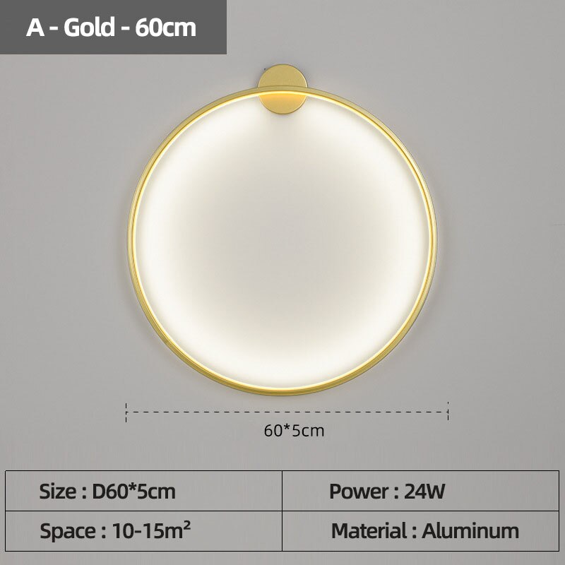 LON Rounded - Circle Background Decoration USB Wall Lamps
