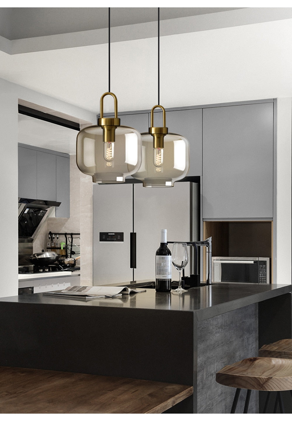 Judge - Nordic Glass Pendant Light Modern loft hanging lustre