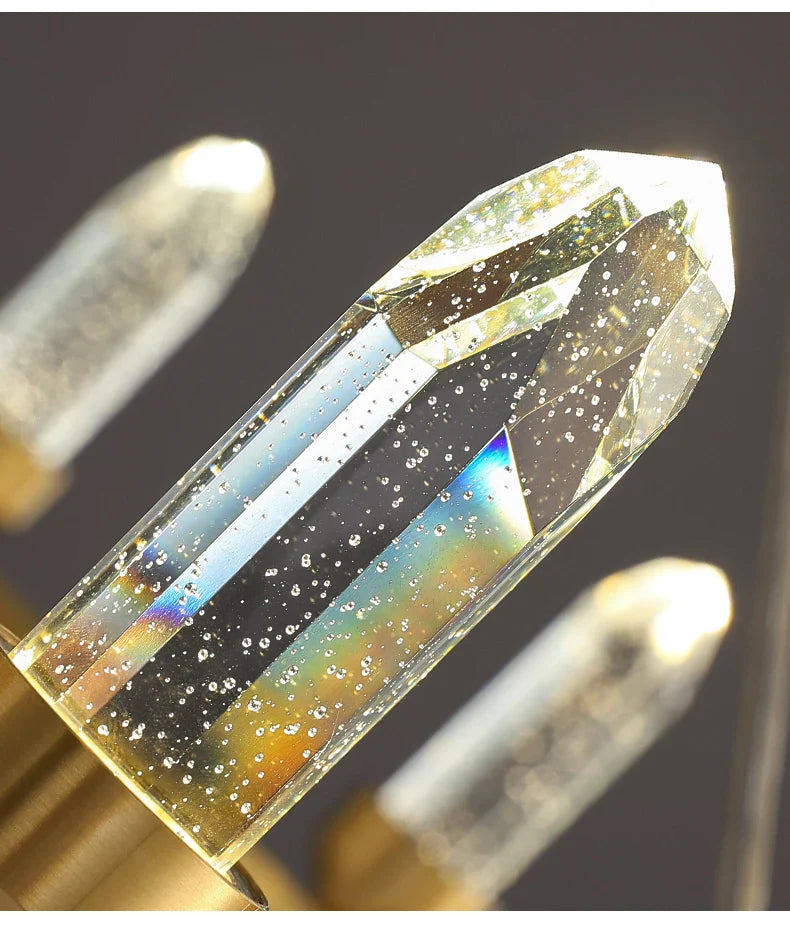 Ceiling / Wall Modern Gold Copper Indoor LED Decorative Crystal Aisle Light Corridor