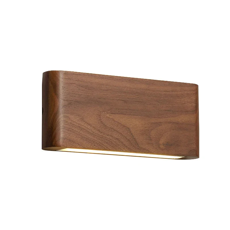 BTM Lenus - Modern Walnut Wood Wall Lamp