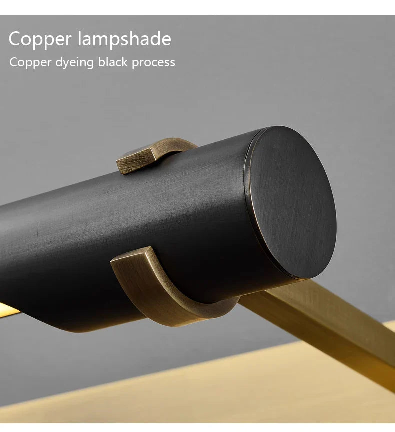 All Copper Mirror Headlights High-End Minimalist Retro Bathroom Lighting Fixtures